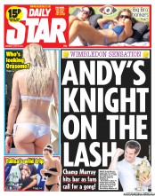 Daily Star (UK) Newspaper Front Page for 8 July 2013
