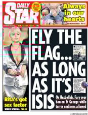 Daily Star (UK) Newspaper Front Page for 8 July 2015