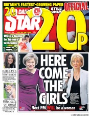 Daily Star (UK) Newspaper Front Page for 8 July 2016