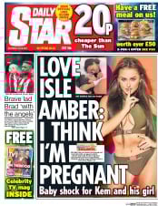 Daily Star (UK) Newspaper Front Page for 8 July 2017