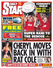 Daily Star Newspaper Front Page (UK) for 8 August 2011