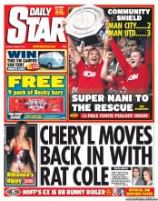 Daily Star Newspaper Front Page (UK) for 8 August 2011