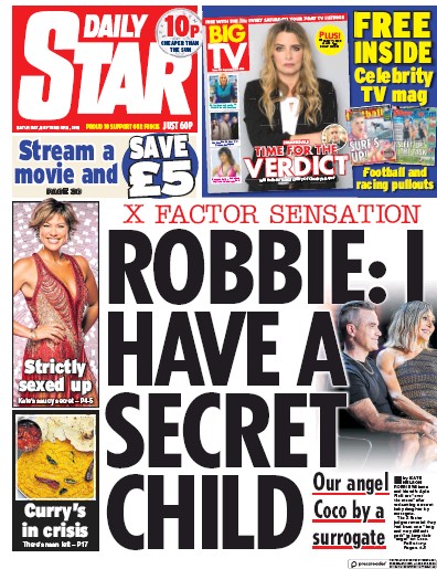 Daily Star Newspaper Front Page (UK) for 8 September 2018