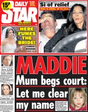 Daily Star (UK) Newspaper Front Page for 9 October 2013