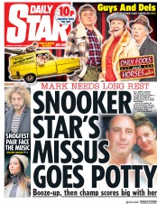 Daily Star (UK) Newspaper Front Page for 9 October 2018