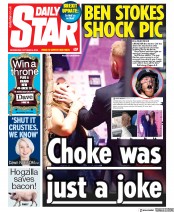 Daily Star (UK) Newspaper Front Page for 9 October 2019