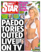 Daily Star (UK) Newspaper Front Page for 9 November 2012
