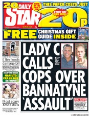 Daily Star (UK) Newspaper Front Page for 9 December 2015