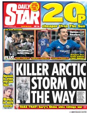 Daily Star (UK) Newspaper Front Page for 9 January 2017