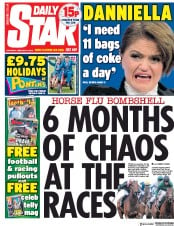 Daily Star (UK) Newspaper Front Page for 9 February 2019