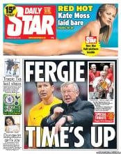 Daily Star (UK) Newspaper Front Page for 9 May 2013