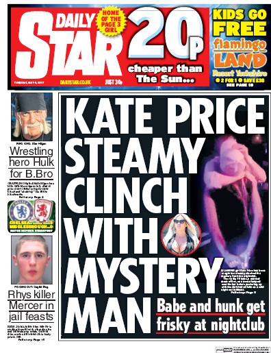 Daily Star Newspaper Front Page (UK) for 9 May 2017