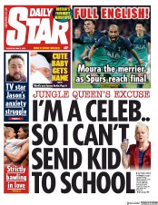 Daily Star (UK) Newspaper Front Page for 9 May 2019