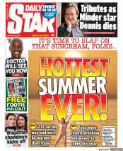 Daily Star (UK) Newspaper Front Page for 9 May 2022