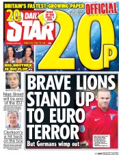 Daily Star (UK) Newspaper Front Page for 9 June 2016