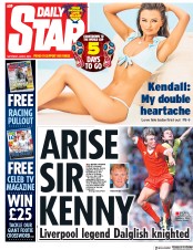 Daily Star (UK) Newspaper Front Page for 9 June 2018