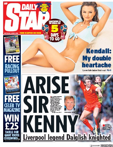 Daily Star Newspaper Front Page (UK) for 9 June 2018