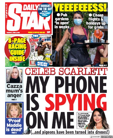 Daily Star Newspaper Front Page (UK) for 9 June 2020