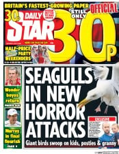 Daily Star (UK) Newspaper Front Page for 9 July 2016