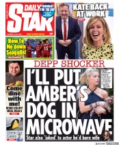 Daily Star (UK) Newspaper Front Page for 9 July 2020