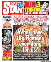 Daily Star (UK) Newspaper Front Page for 9 July 2021