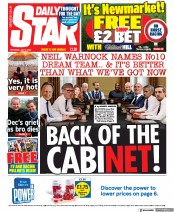 Daily Star (UK) Newspaper Front Page for 9 July 2022