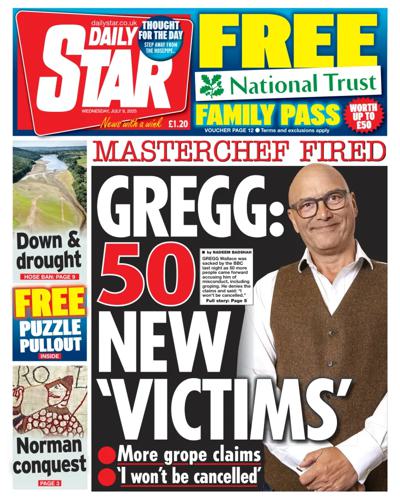 Daily Star Newspaper Front Page (UK) for 9 July 2025