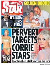 Daily Star (UK) Newspaper Front Page for 9 August 2018