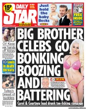 Daily Star (UK) Newspaper Front Page for 9 September 2013