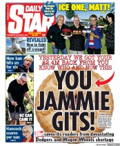 Daily Star (UK) Newspaper Front Page for 9 September 2020