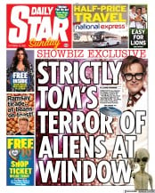 Daily Star Sunday (UK) Newspaper Front Page for 10 October 2021
