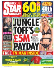 Daily Star Sunday (UK) Newspaper Front Page for 10 December 2017