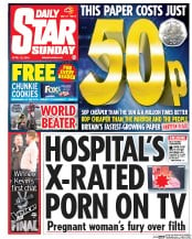 Daily Star Sunday (UK) Newspaper Front Page for 10 April 2016