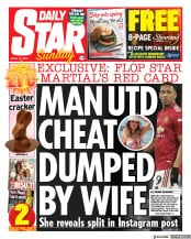 Daily Star Sunday (UK) Newspaper Front Page for 10 April 2022