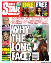 Daily Star Sunday (UK) Newspaper Front Page for 11 April 2021