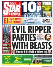 Daily Star Sunday (UK) Newspaper Front Page for 12 March 2017