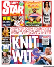 Daily Star Sunday (UK) Newspaper Front Page for 12 June 2022