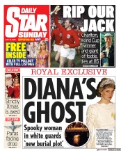 Daily Star Sunday (UK) Newspaper Front Page for 12 July 2020