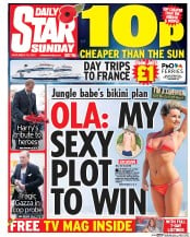 Daily Star Sunday (UK) Newspaper Front Page for 13 November 2016