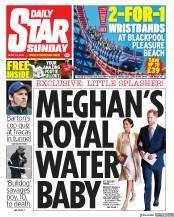 Daily Star Sunday (UK) Newspaper Front Page for 14 April 2019