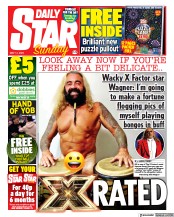 Daily Star Sunday (UK) Newspaper Front Page for 14 May 2023