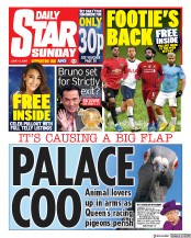 Daily Star Sunday (UK) Newspaper Front Page for 14 June 2020