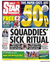 Daily Star Sunday (UK) Newspaper Front Page for 15 May 2016