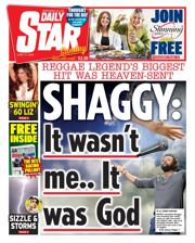 Daily Star Sunday front page for 15 June 2025
