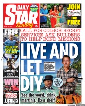 Daily Star Sunday (UK) Newspaper Front Page for 16 April 2023