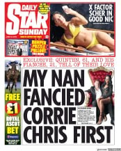 Daily Star Sunday (UK) Newspaper Front Page for 16 June 2019