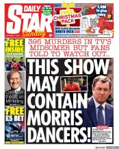 Daily Star Sunday front page for 17 October 2021