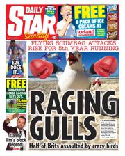 Daily Star Sunday front page for 18 May 2025