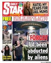 Daily Star Sunday (UK) Newspaper Front Page for 18 June 2023