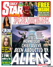 Daily Star Sunday front page for 19 February 2023